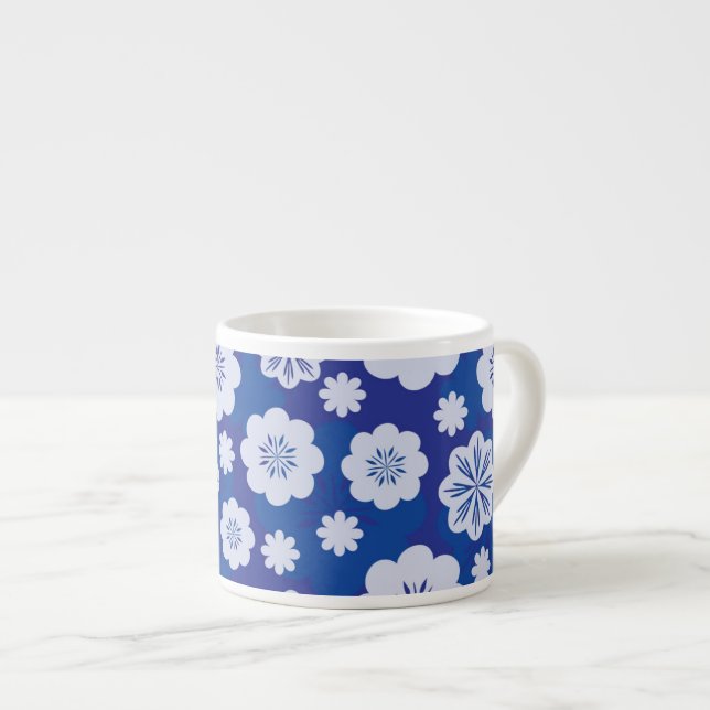 Tasse Expresso motif de fleur (Devant droit)