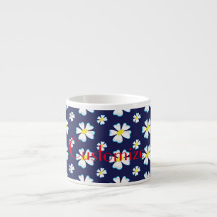 Tasse Expresso Motif de fleurs blanches Thunder_Cove