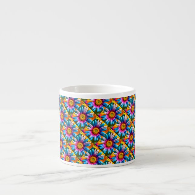 Tasse Expresso Motif de fleurs colorées mignonnes (Devant)