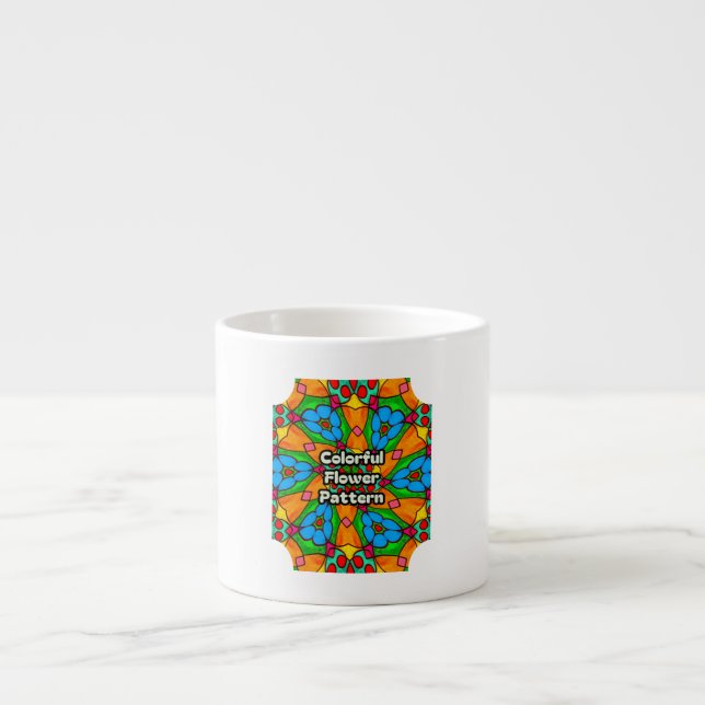 Tasse Expresso Motif de fleurs esthétiques (Devant)