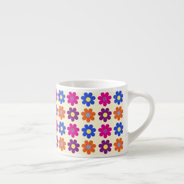 Tasse Expresso Motif de fleurs Penny Rétro Mignon (Droite)
