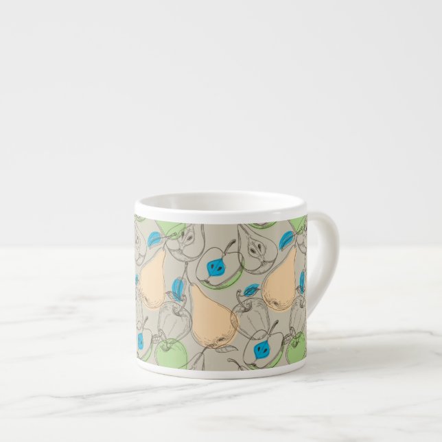 Tasse Expresso Motif de fruits (Devant droit)