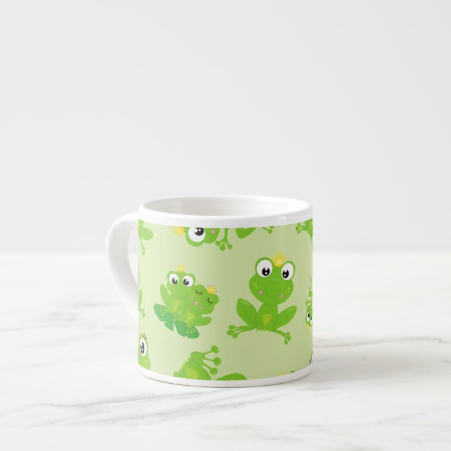 Tasse Expresso Motif de grenouille, Grenouilles mignonnes, Grenou (Devant gauche)