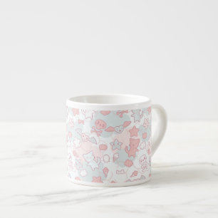 Tasse Expresso motif de kawaii avec le griffonnage