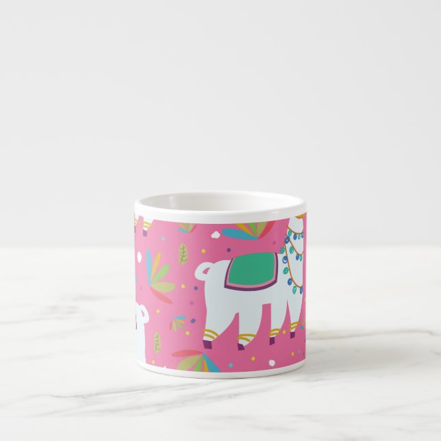 Tasse Expresso Motif de lama mignon (Devant)