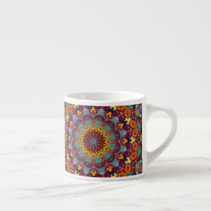 Tasse Expresso Motif de mandala de kaléidoscope fractal-64351