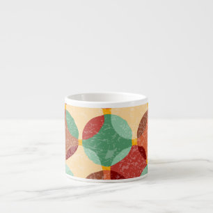 Tasse Expresso Motif de mosaïque circulaire, illustration géométr