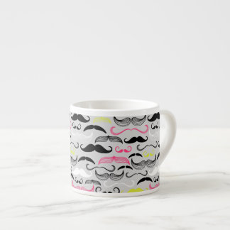 Tasse Expresso Motif de moustache, rétro style