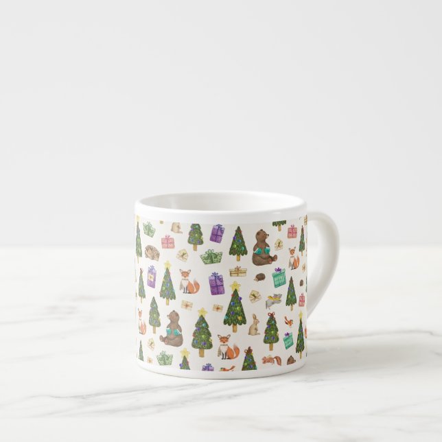 Tasse Expresso Motif de Noël Forrest (Devant droit)