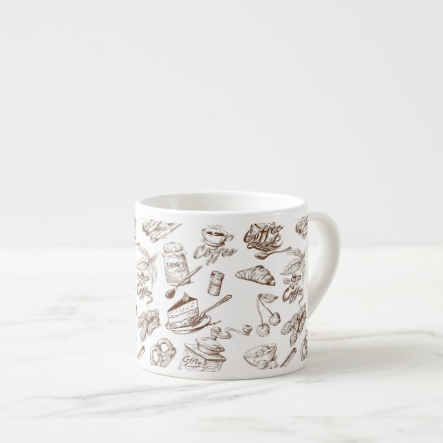 Tasse Expresso Motif de papier (Devant droit)