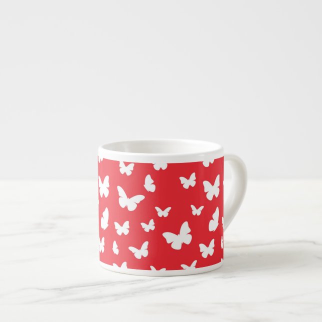 Tasse Expresso Motif de papillon 2 (Devant droit)