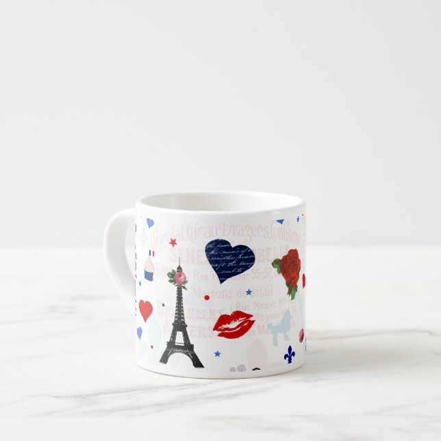 Tasse Expresso Motif de Paris avec Tour Eiffel (Devant gauche)