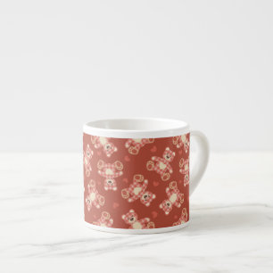 Tasse Expresso motif de patchwork d'ours