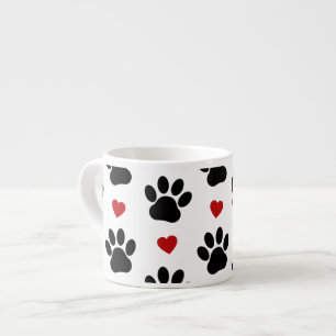 Tasse Expresso Motif De Pâtes, Pâtes De Chien, Pâtes Noires, Coeu