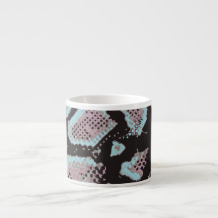 Tasse Expresso Motif de peau animale, design vintage.