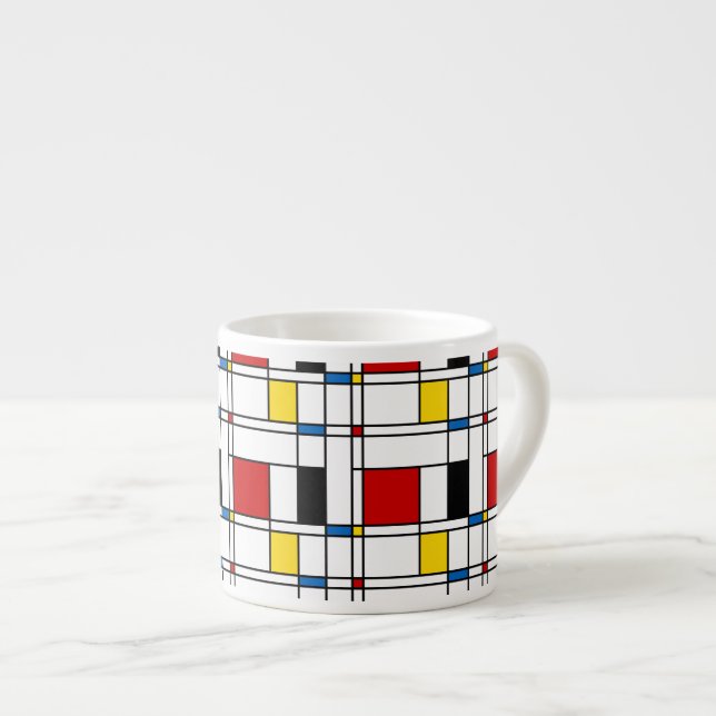 Tasse Expresso Motif de Stijl (Devant droit)