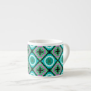 Tasse Expresso Motif de Suzani aux motifs ouzbek et kazakh