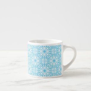 Tasse Expresso Motif de symétrie géométrique bleu clair
