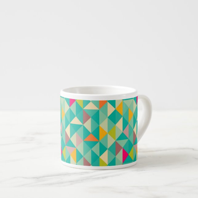Tasse Expresso Motif de triangles (Devant droit)