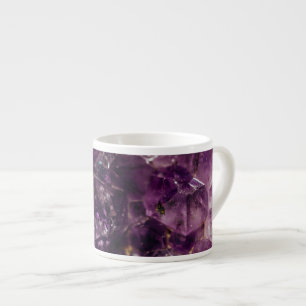 Tasse Expresso Motif d'énergie en quartz de cristal Amethyst viol