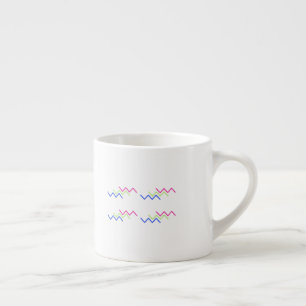 Tasse Expresso Motif d'énergie en zigzag vibrant