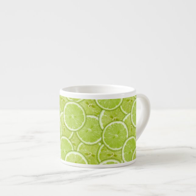 Tasse Expresso Motif des tranches vertes de chaux (Devant droit)