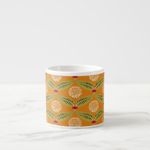 Tasse Expresso Motif d'illustration traditionnel indien.