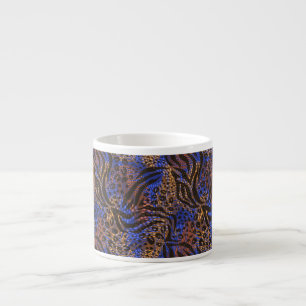 Tasse Expresso Motif d'impression Leopard et Zebra