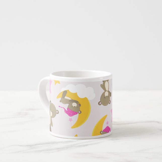Tasse Expresso Motif D'Ours, Nounours, Mignons Ours, Étoiles (Devant gauche)