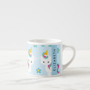 Tasse Expresso Motif D'Unicornes, De Bonnes Unicornes, Votre Nom