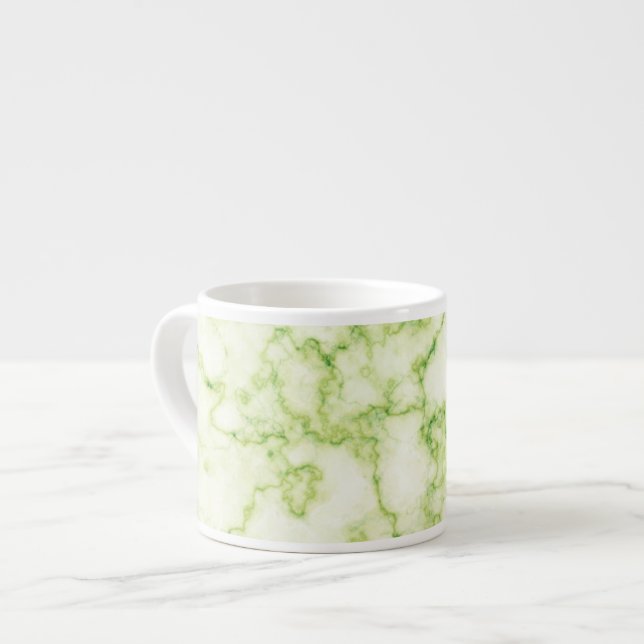 Tasse Expresso Motif en marbre vert (Devant gauche)