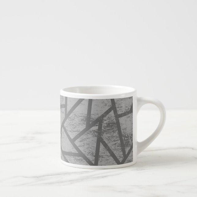 Tasse Expresso Motif en mosaïque gris (Droite)