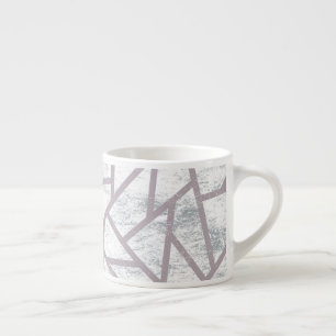 Tasse Expresso Motif en mosaïque gris pâle