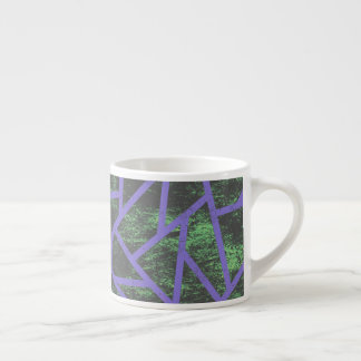 Tasse Expresso Motif en mosaïque violet et verte