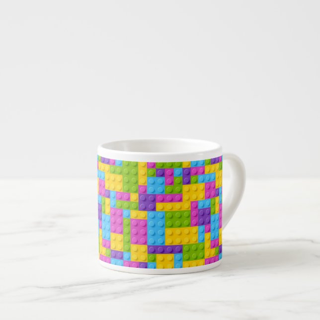 Tasse Expresso Motif en plastique de blocs de construction (Devant droit)