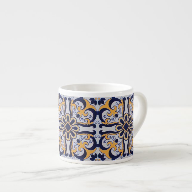 Tasse Expresso Motif en tuiles portugaises (Devant droit)
