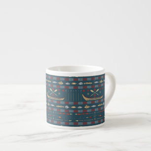 Tasse Expresso Motif ethnique de pêche