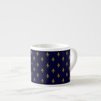 Motif Fleur De Lis Bleu Royal