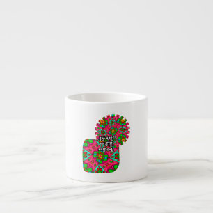 Tasse Expresso Motif Fleurs Abstraites uniques
