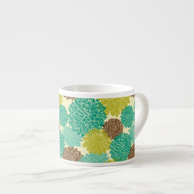 Tasse Expresso Motif floral (Devant droit)