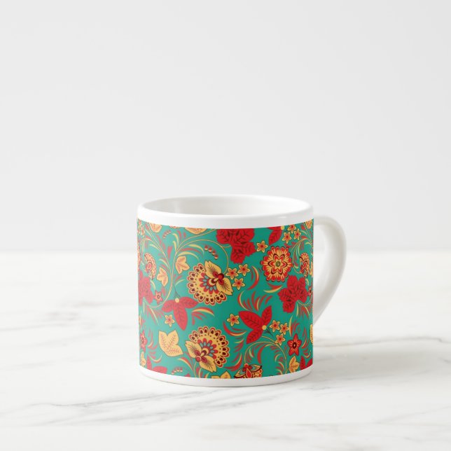Tasse Expresso Motif floral 2 (Devant droit)