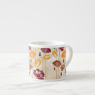 Tasse Expresso Motif floral 4 d'élégance abstraite