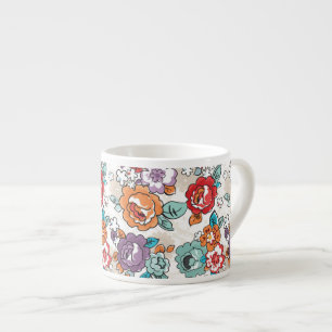 Tasse Expresso Motif floral 5 d'élégance abstraite