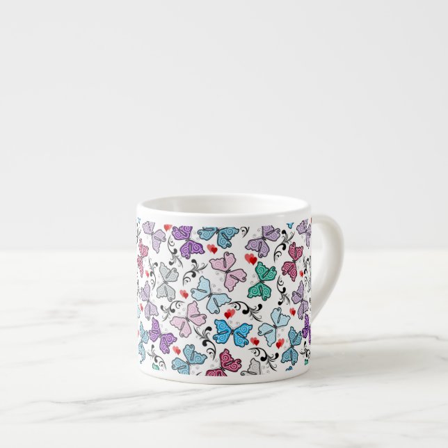 Tasse Expresso Motif floral de Valentine (Devant droit)