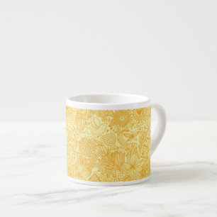 Tasse Expresso Motif floral d'été dans des couleurs chaudes