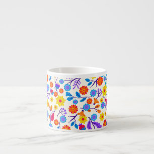 Tasse Expresso Motif floral exotique coloré-23146