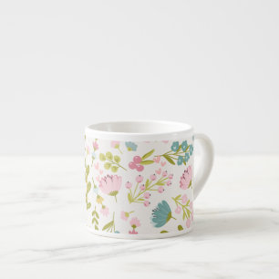 Tasse Expresso Motif floral Pastel