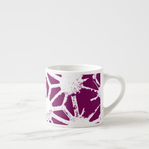 Tasse Expresso Motif géométrique à baies et blanc