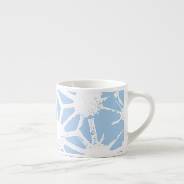 Tasse Expresso Motif géométrique bleu pâle (Droite)