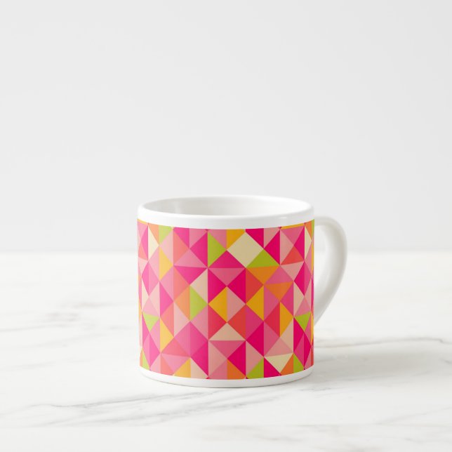 Tasse Expresso Motif géométrique de triangles (Devant droit)